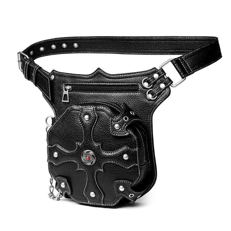 Unisex Punk Niet Kreuz Kettengürteltasche