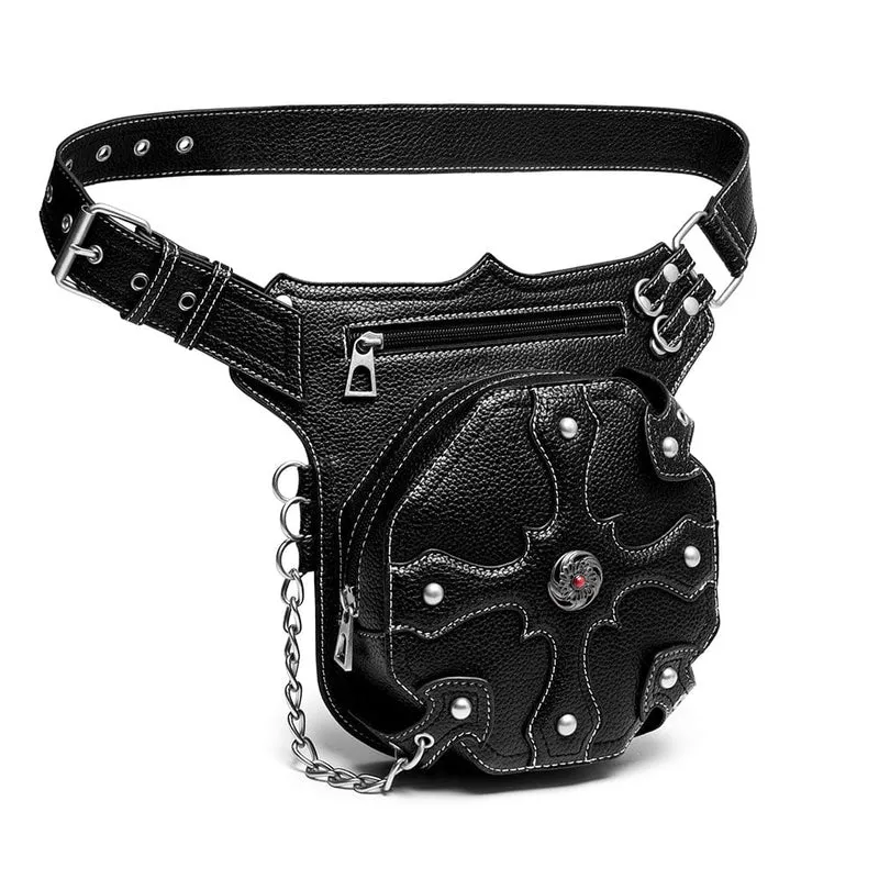 Unisex Punk Niet Kreuz Kettengürteltasche