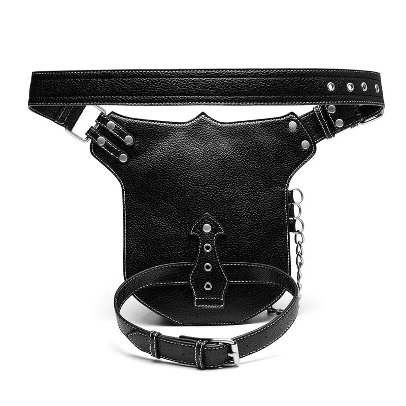 Unisex Punk Niet Kreuz Kettengürteltasche