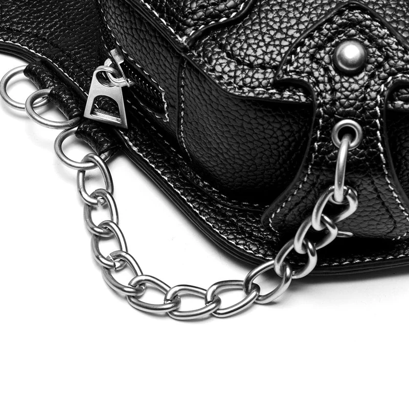 Unisex Punk Niet Kreuz Kettengürteltasche