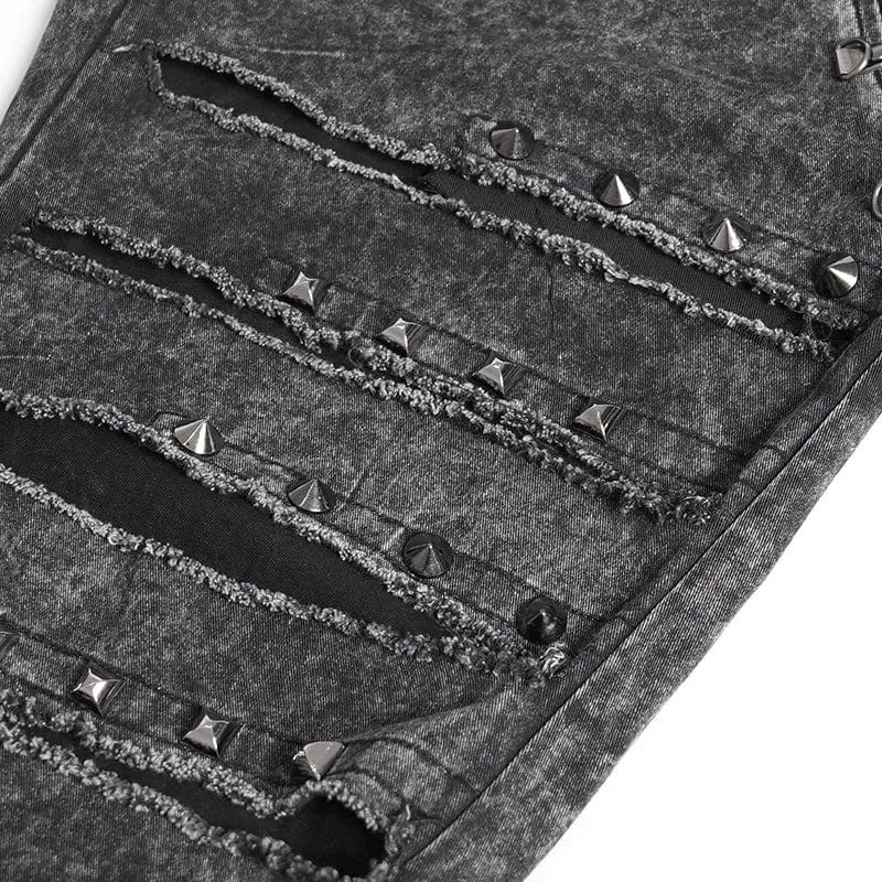 Gothic-Hose mit Nieten und Kette für Herren