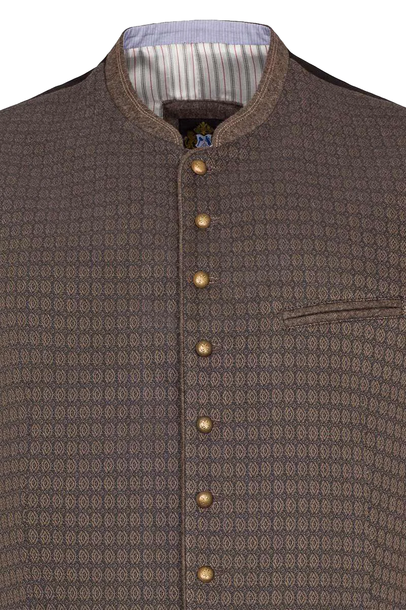 Herren Trachtenweste blau braun