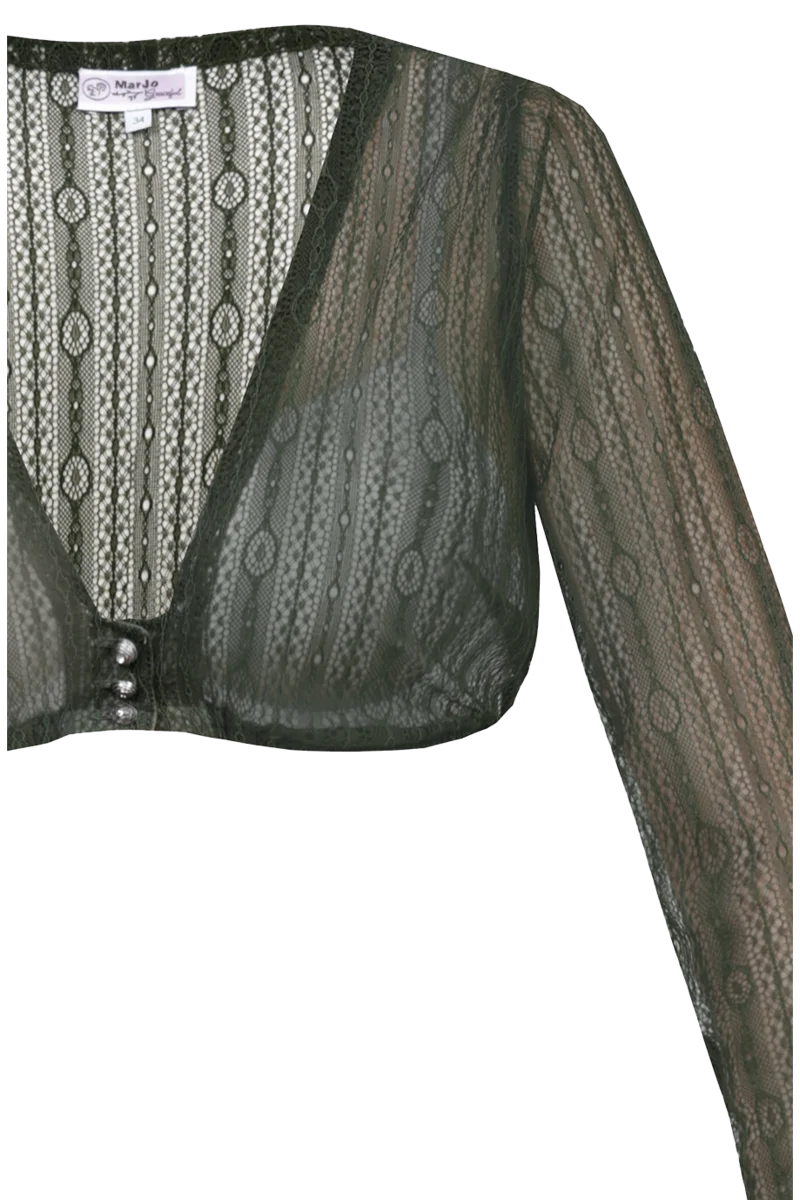 Dirndlbluse aus Spitze mit langen Ärmeln