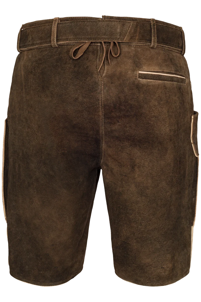 Herren Lederhose kurz mit Gürtel