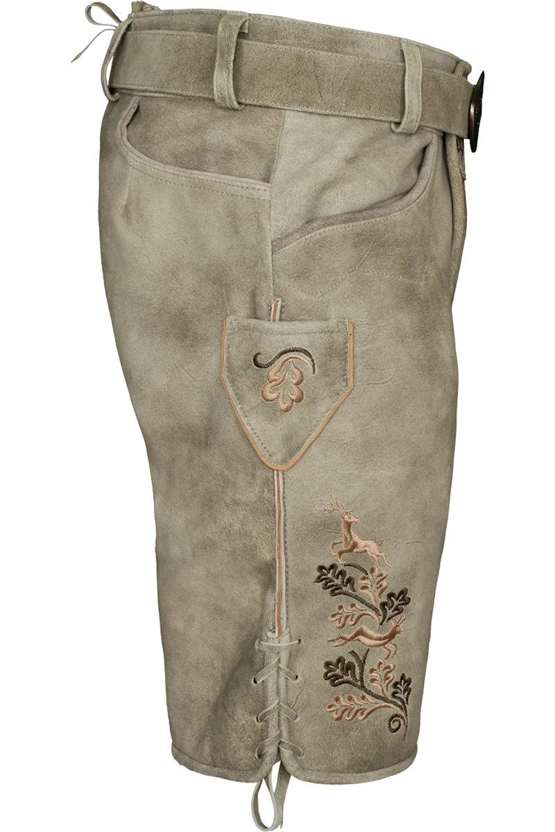 Herren Lederhose kurz mit Gürtel