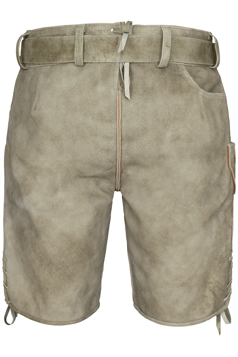 Herren Lederhose kurz mit Gürtel