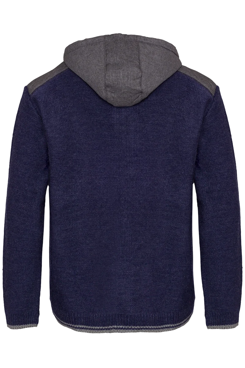 Herren Trachtenjacke Strick mit abnehmbarer Kapuze