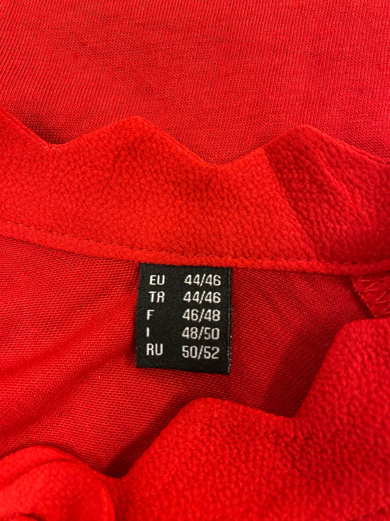 Vintage Bluse Rot Damen Gr. 44–46 – Elegante Schluppenbluse Retro Stil