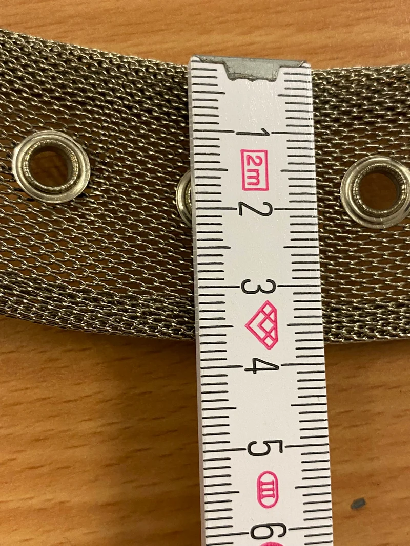 Vintage 70er Jahre Silber Mesh Designer Gürtel
