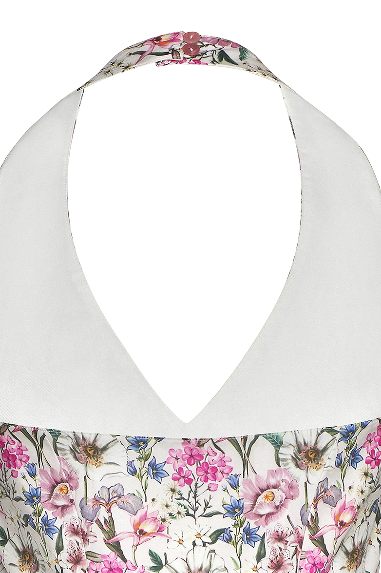 Neckholderkleid aus Baumwolle