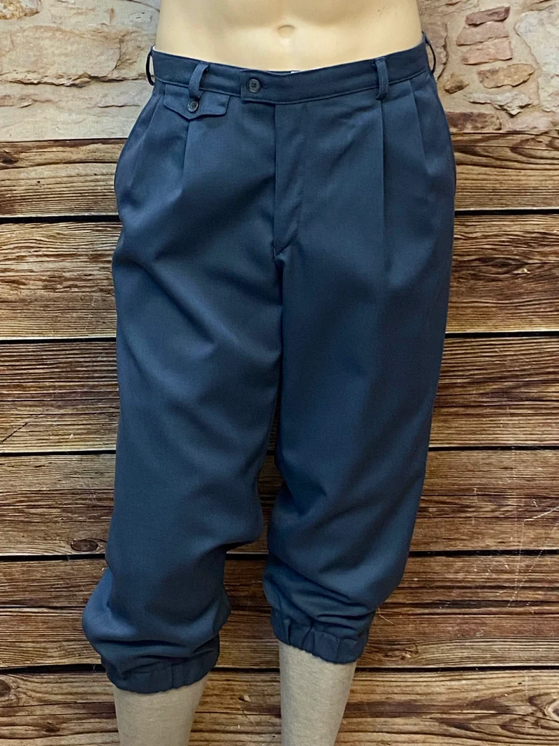 Blaugraue Vintage Knickerbocker Hose Herren Gr. 48 – 20er Stil