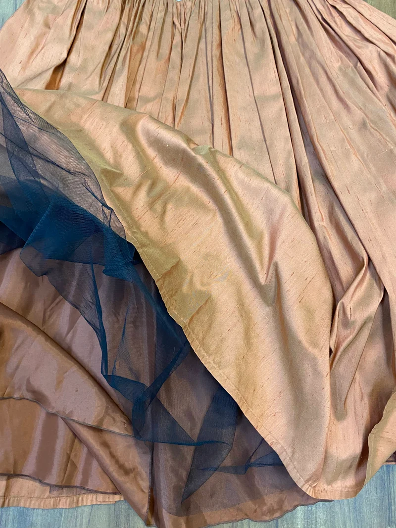 Historisches Theaterkleid in Kupferbraun – Rokoko Stil Gr. 38/40