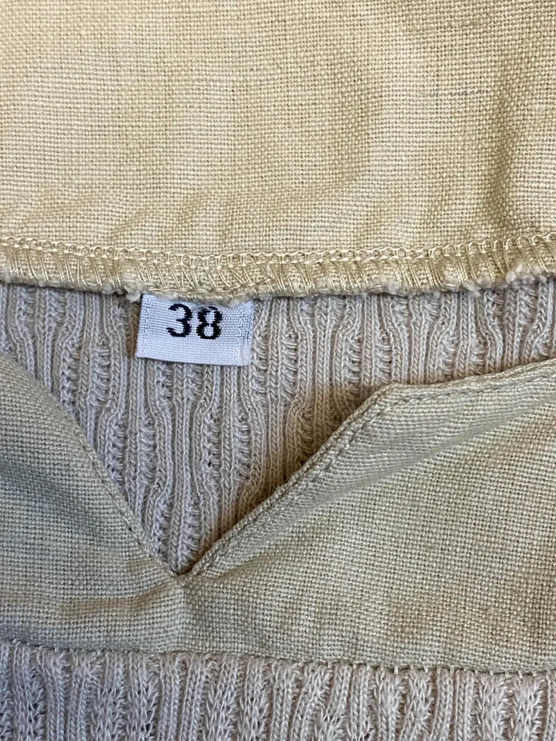 Vintage Trachtenbluse beige - Landhausstil, Gr. 38