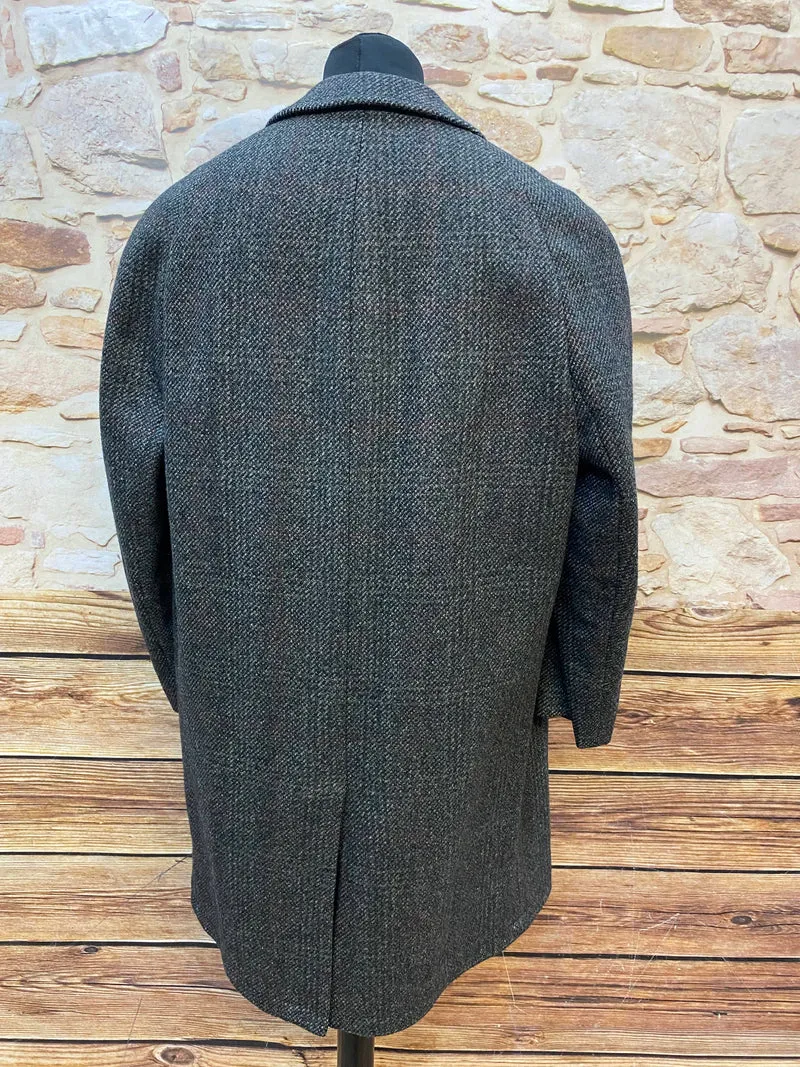 Vintage Herrenmantel Gr. 56 – Reine Wolle im dezenten Glencheck