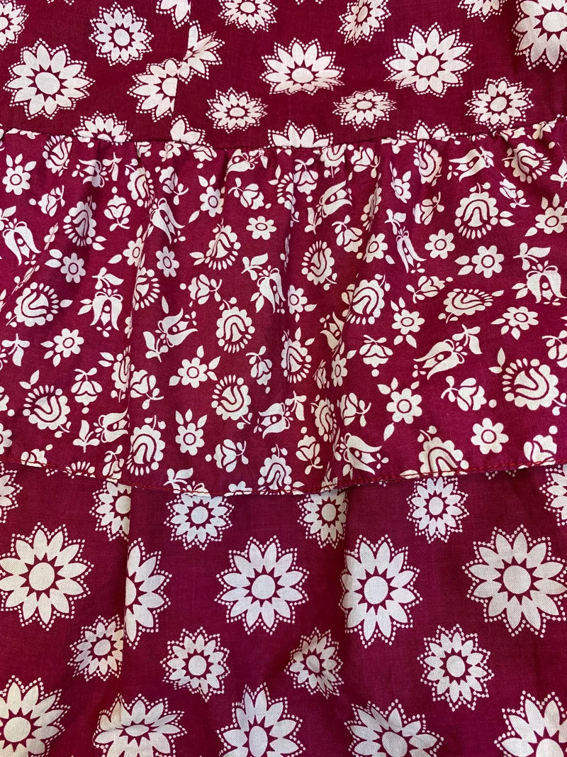 Romantisches Vintage-Kostüm in Blumenmuster, Größe 38