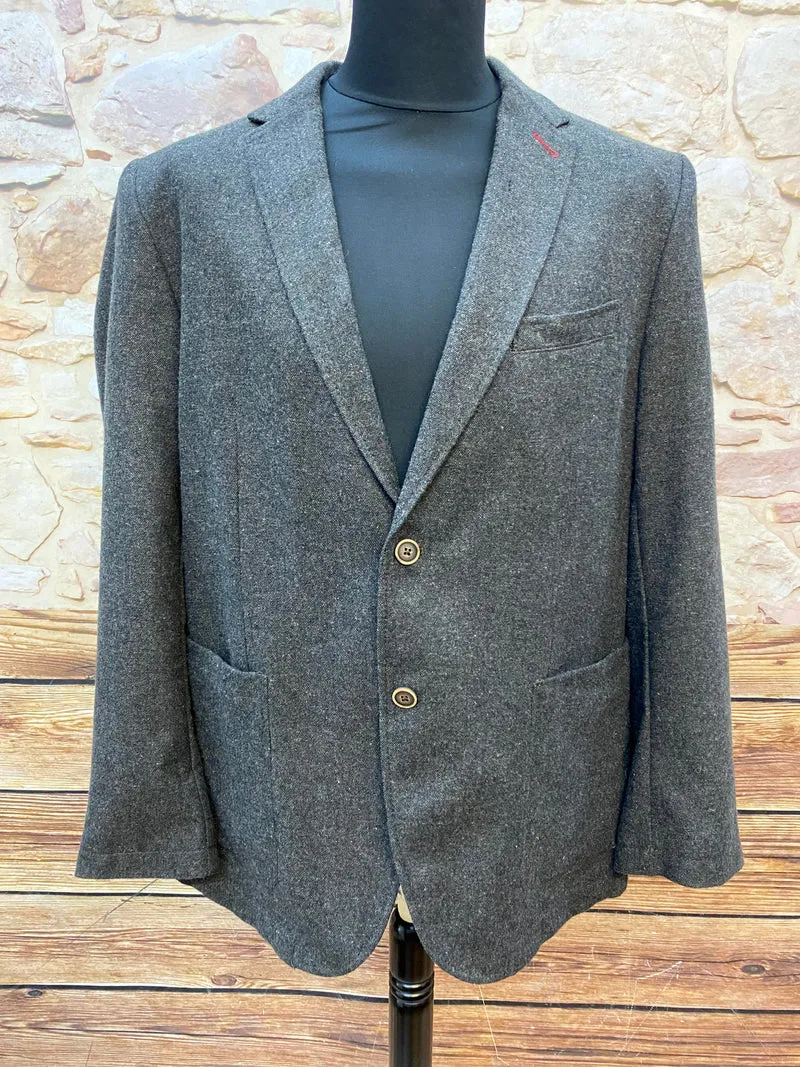 Herren Tweed-Sakko in Grau, Größe 54