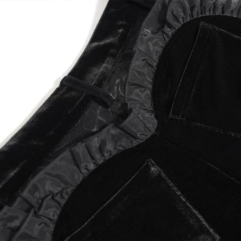 Punk-Shorts für Damen mit Blumenmuster, Rüschen und Schnürung aus Mesh