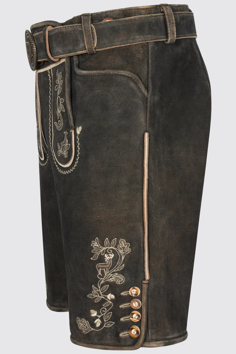 Herren Lederhose ARENDT % mit Gürtel - Krüger Buam - 961070-000-0076