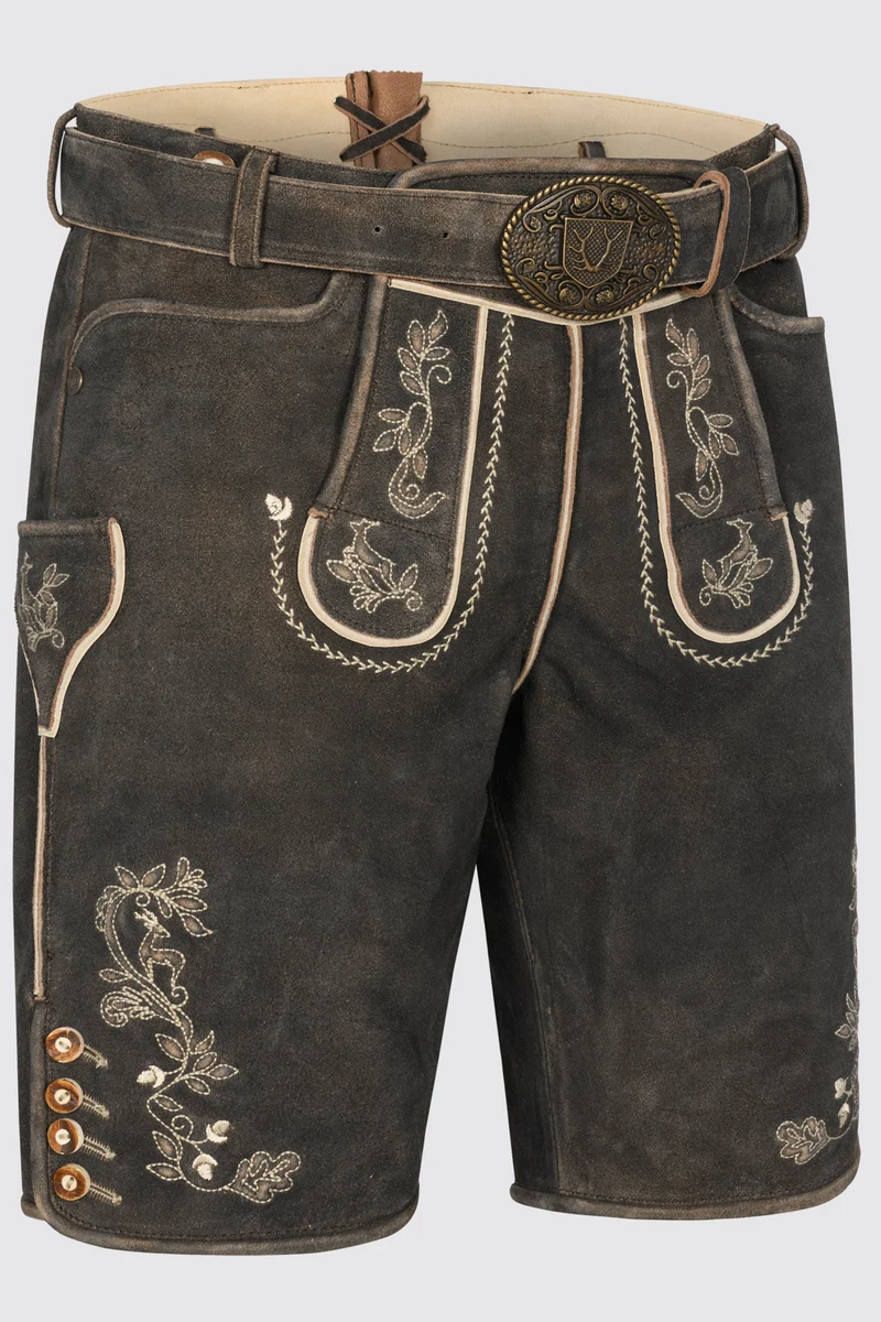 Herren Lederhose ARENDT % mit Gürtel - Krüger Buam - 961070-000-0076