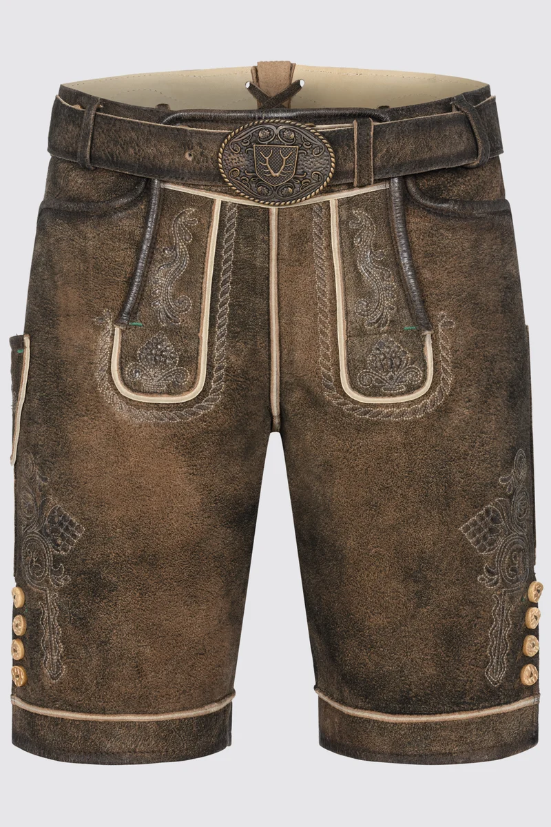 Herren Lederhose WARIS mit Gürtel - Krüger Buam - 961470-000-0007