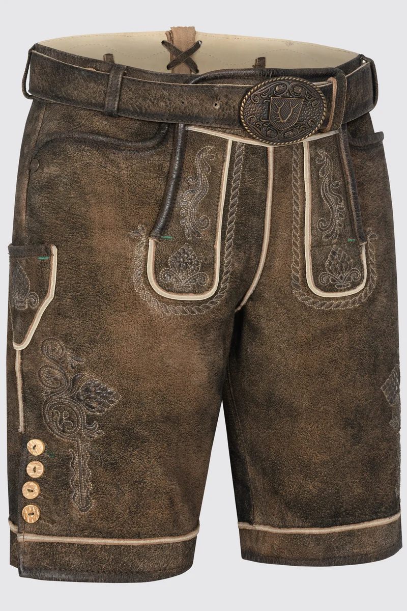 Herren Lederhose WARIS mit Gürtel - Krüger Buam - 961470-000-0007