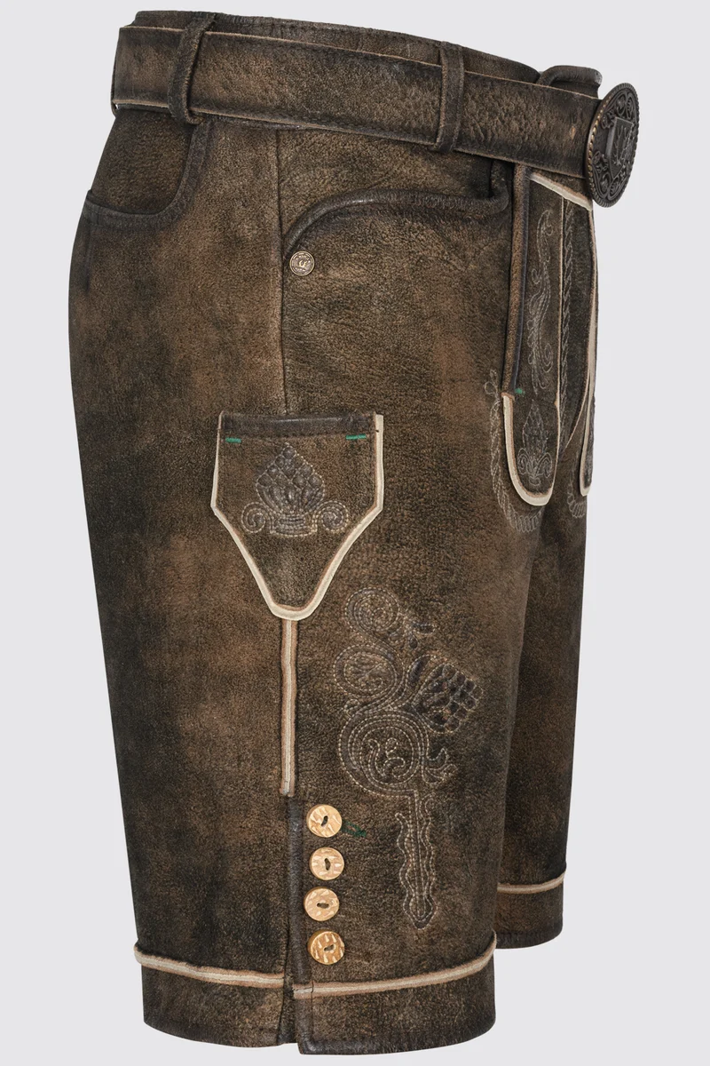 Herren Lederhose WARIS mit Gürtel - Krüger Buam - 961470-000-0007