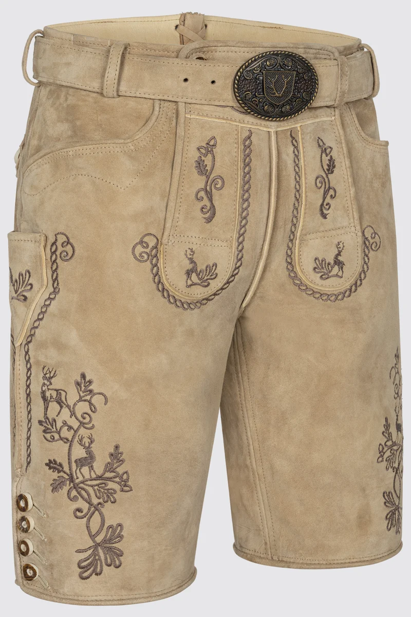 Herren Lederhose MILIAN mit Gürtel - Krüger Buam - 965070-000-0071