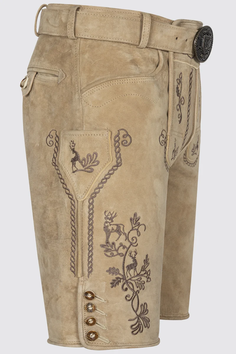Herren Lederhose MILIAN mit Gürtel - Krüger Buam - 965070-000-0071