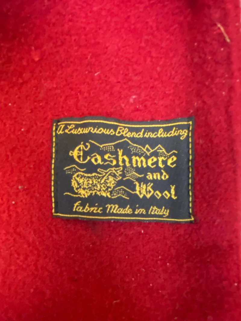 Eleganter Roter Wollmantel mit Kaschmir, Gr.38, Vintage