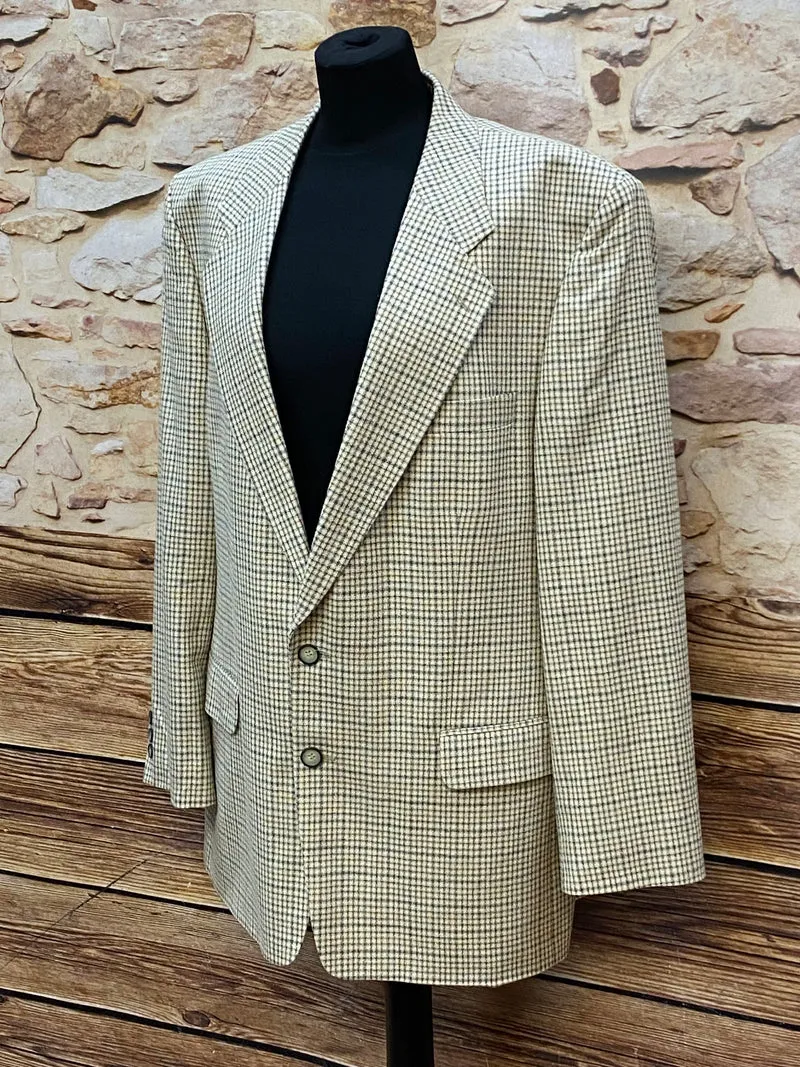 Vintage Herren-Sakko mit Karomuster in Größe 54
