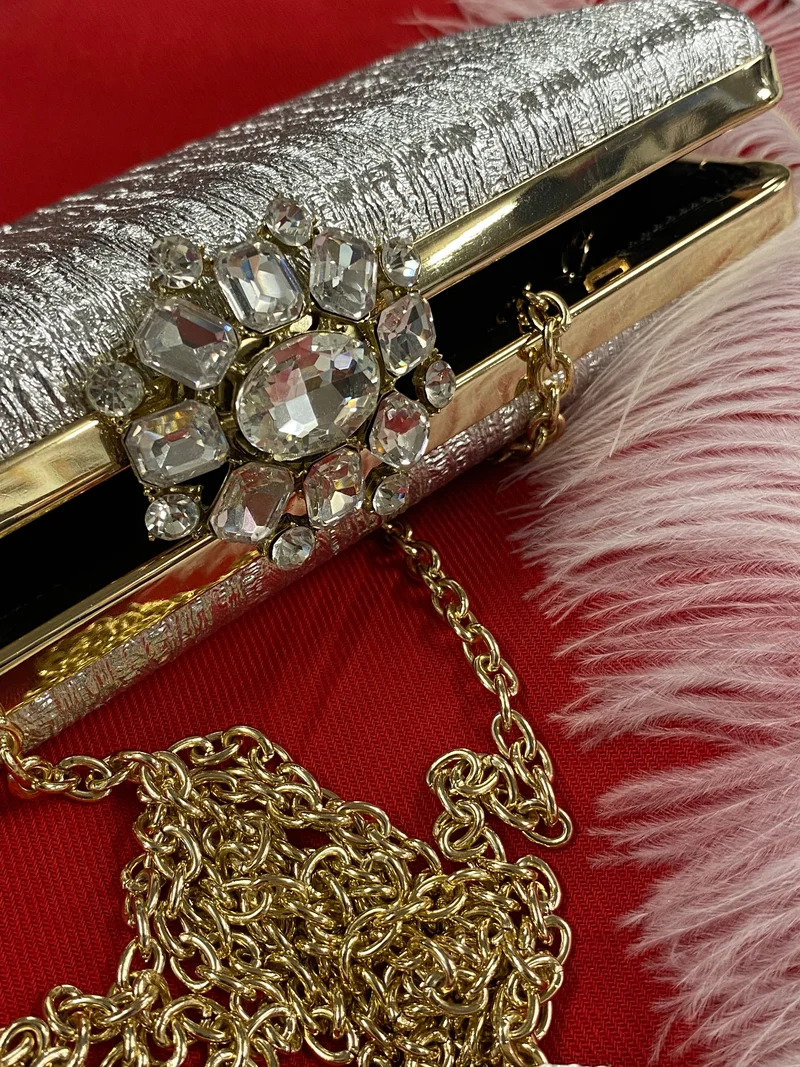 20er Jahre Damen Set Accessoires weiß/silber