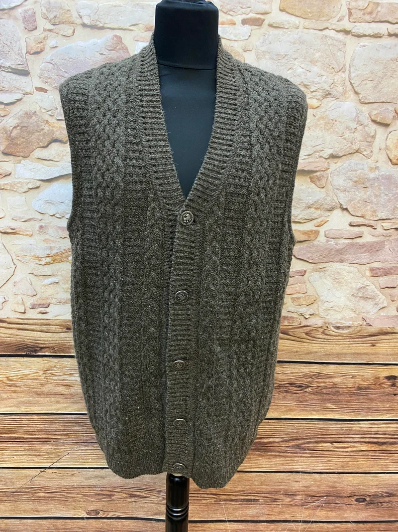 Vintage-Strickweste - Herren - Größe 56