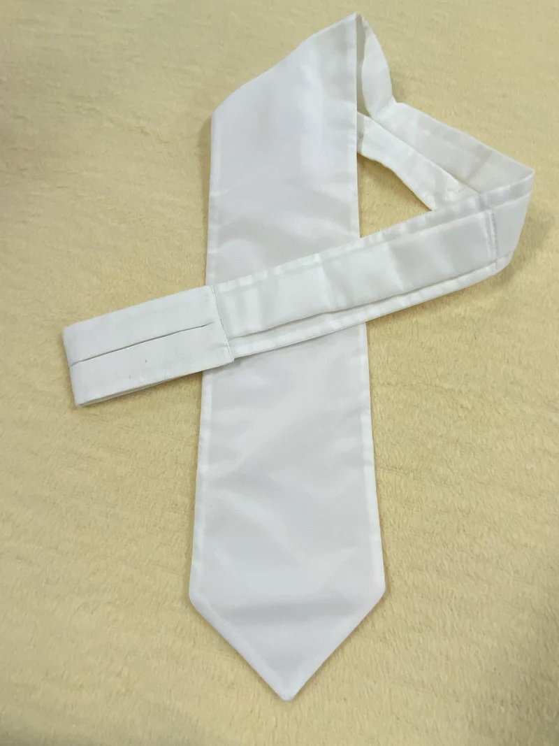 Vintage Ascot Schal Weiß Herren – Klassische Schalkrawatte Retro