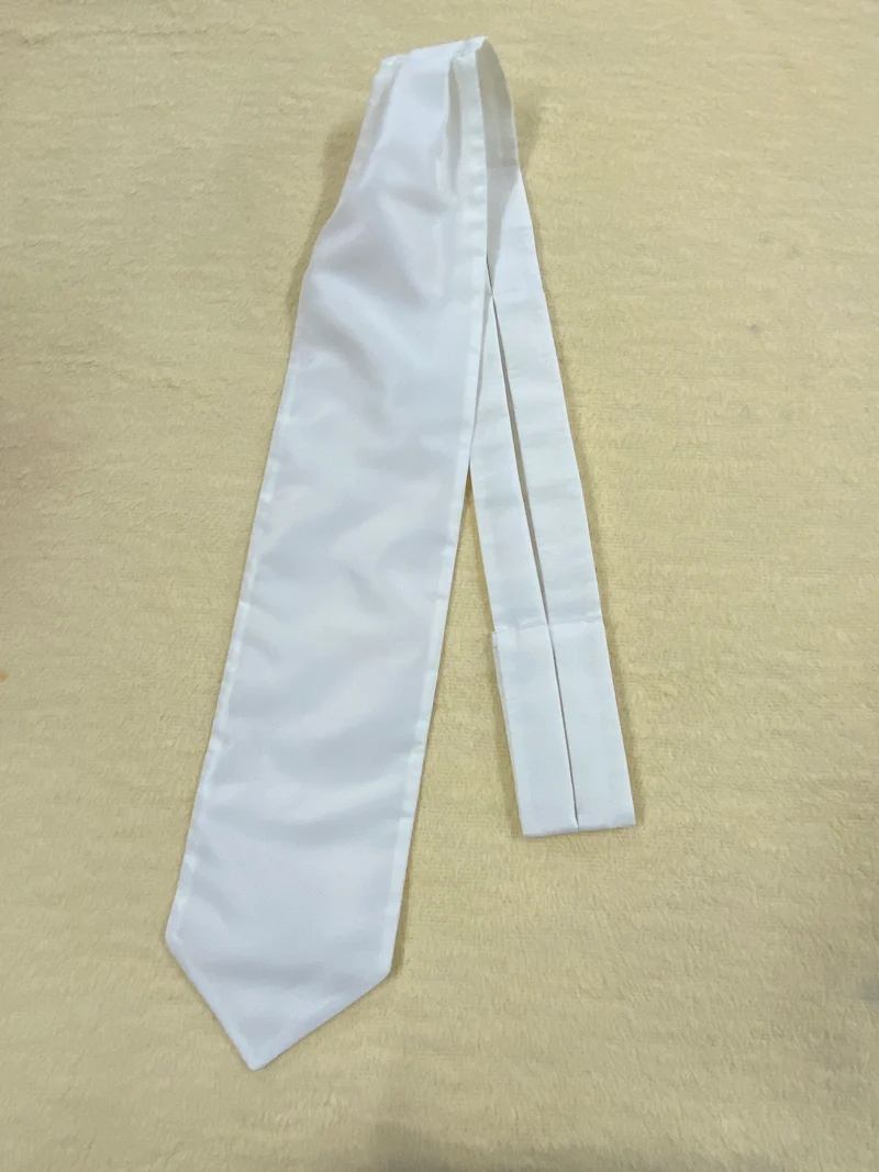 Vintage Ascot Schal Weiß Herren – Klassische Schalkrawatte Retro