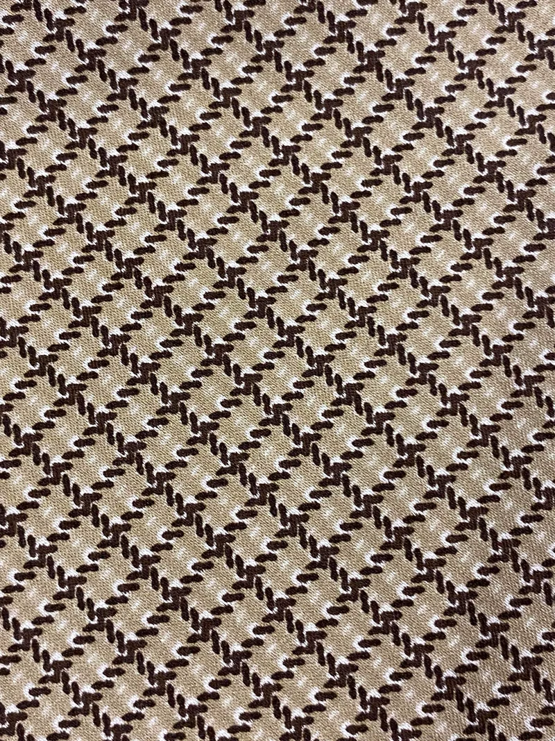 Vintage Ascot Krawatte Herren Beige Braun – Schalkrawatte Made in Italy