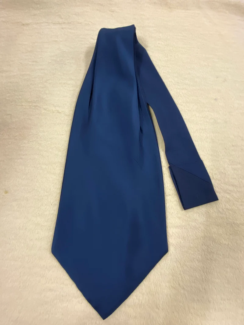 Vintage Ascot Krawatte Dunkelblau Herren – Elegante Schalkrawatte Retro