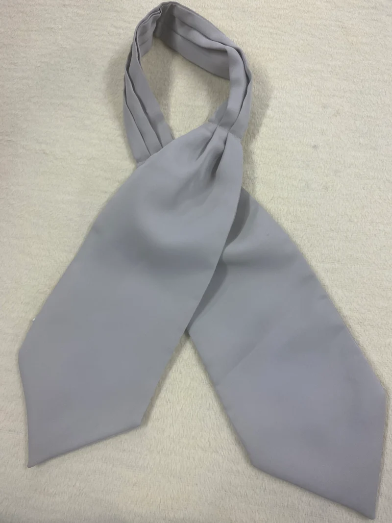 Vintage Ascot Krawatte Grau Herren – Elegante Schalkrawatte Retro