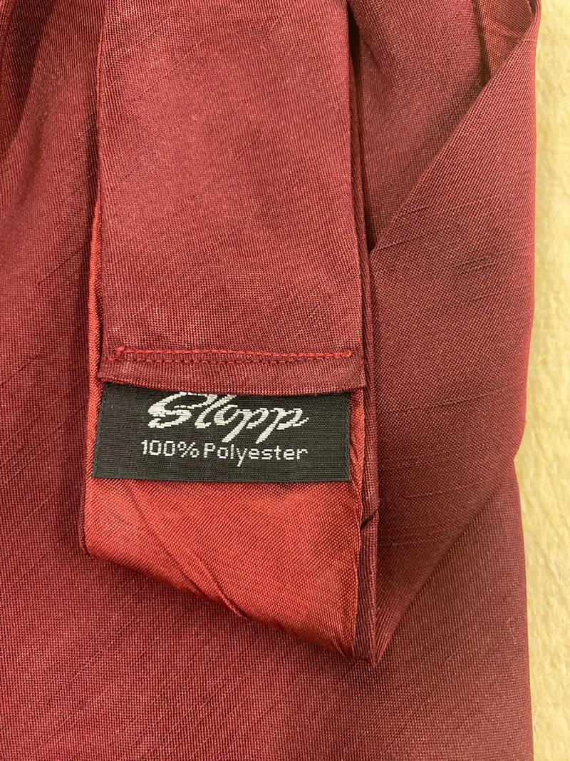 Vintage Ascot Krawatte Bordeaux Herren – Elegante Schalkrawatte Retro