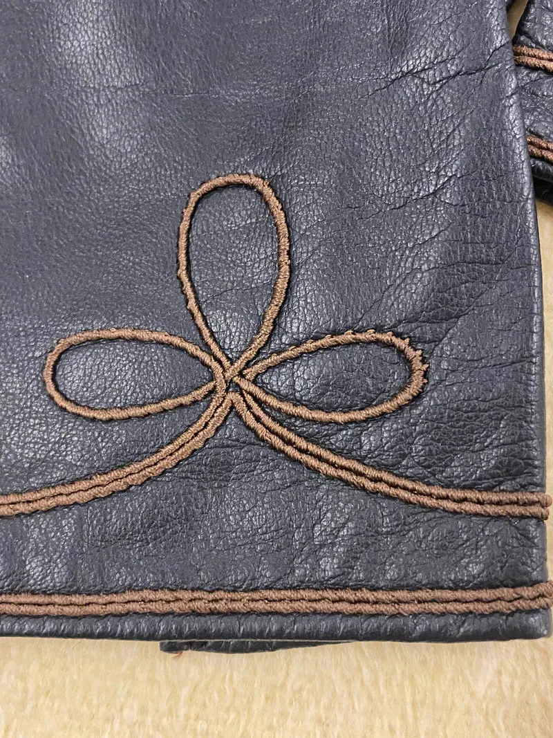 Vintage Damen-Lederhandschuhe – Größe M