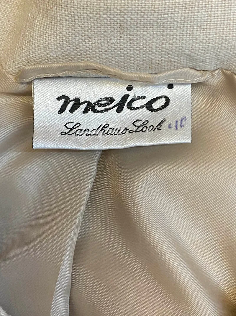 Vintage Trachtenjacke Damen Gr. 40 Meico Landhausstil Beige Braun