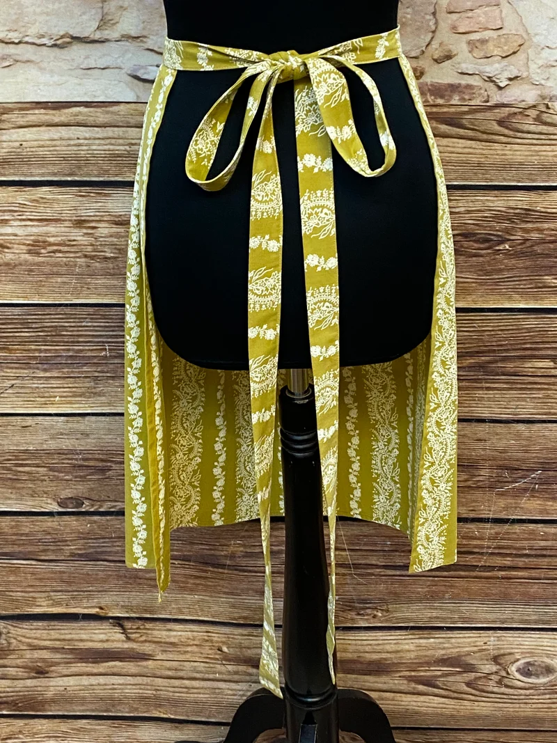 Vintage Dirndlschürze gelb - mittellang