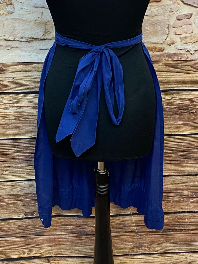 Vintage Dirndlschürze blau - mittellang