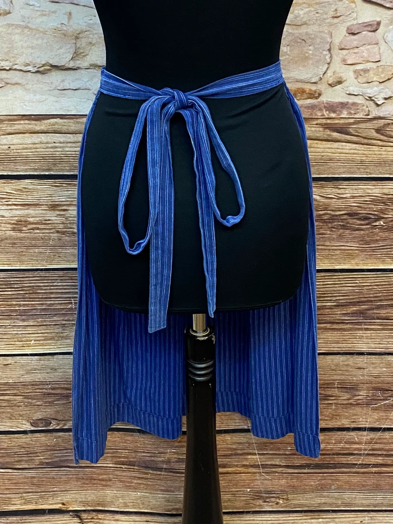 Vintage Dirndlschürze blau - kurz
