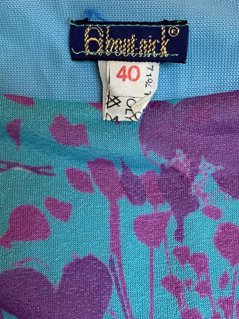 20er Jahre Tageskleid Gr. 40 mit Blumenmuster