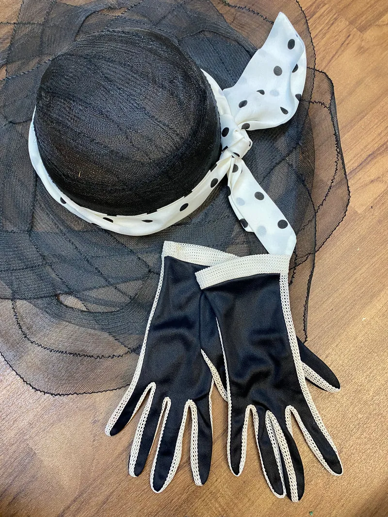 Vintage Damen-Kostüm im 50er Jahre Stil, 5teilig mit Polka Dot´s Gr.48