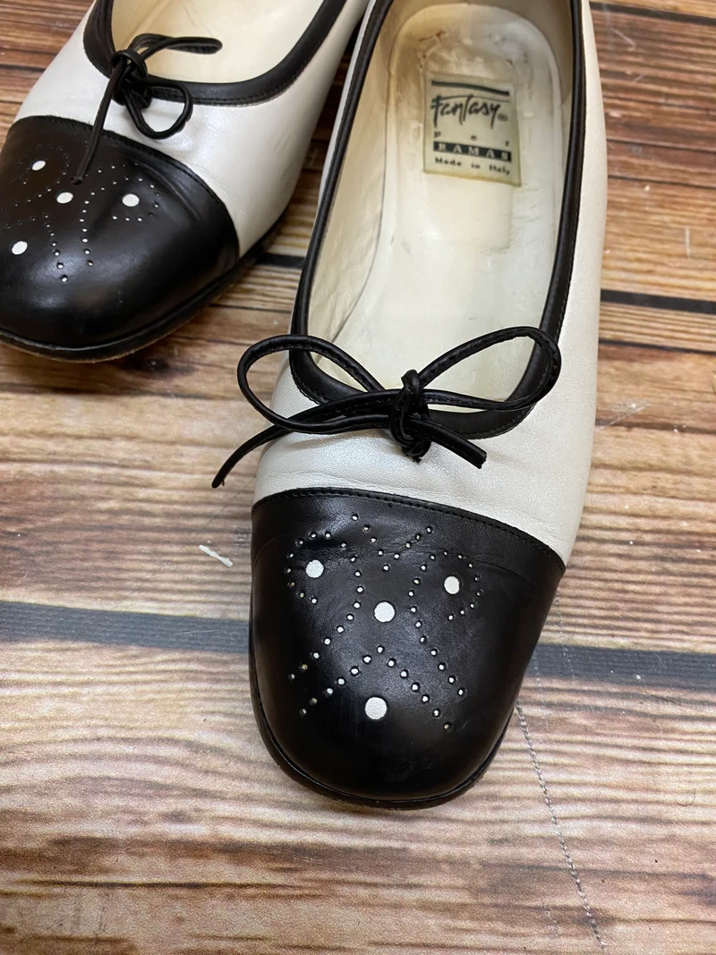 Vintage-Schuhe Ballerinas Fantasy – Größe 39,5