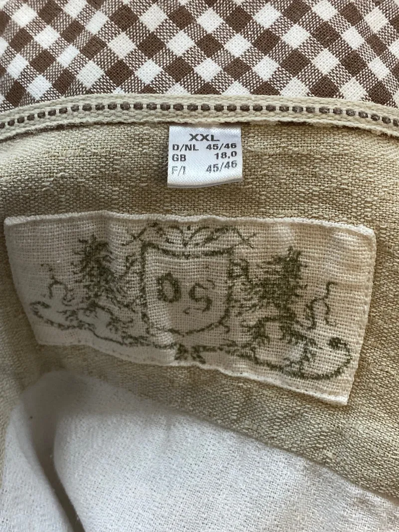 Trachtenhemd – Leinenoptik Gr.45