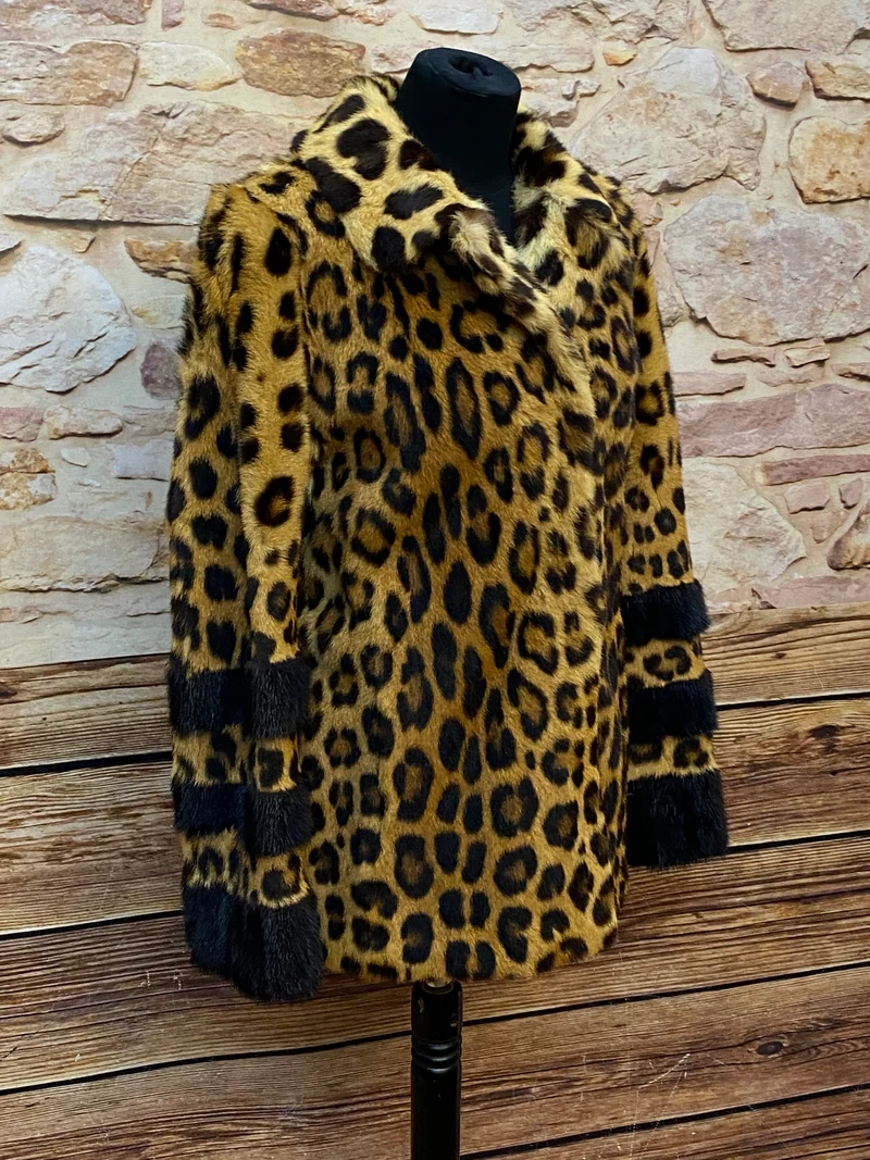 Leopard Pelzjacke Vintage