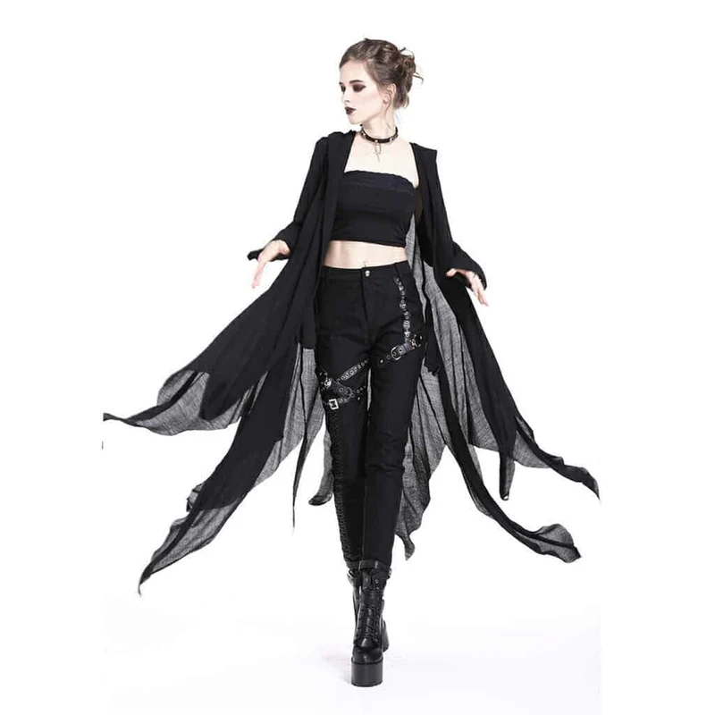 Frauen Grungy Goth Kapuzenmantel