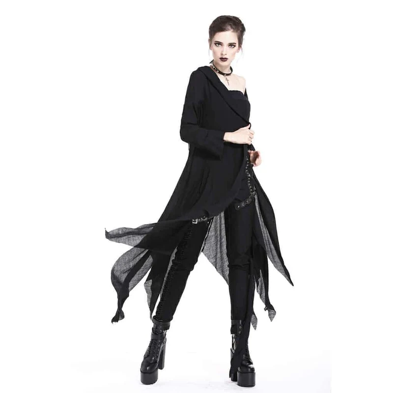 Frauen Grungy Goth Kapuzenmantel